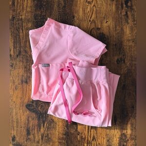 Figs FIGHT CLUB PINK Scrub Set
